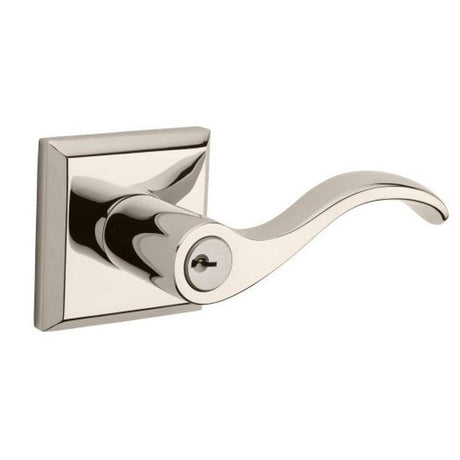 Baldwin ENCURTSR055 ENCURTSR Curve Keyed Entry Single Cylinder Door Lever Bright Nickel