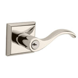 Baldwin ENCURTSR055 ENCURTSR Curve Keyed Entry Single Cylinder Door Lever Lifetime Polished Nickel