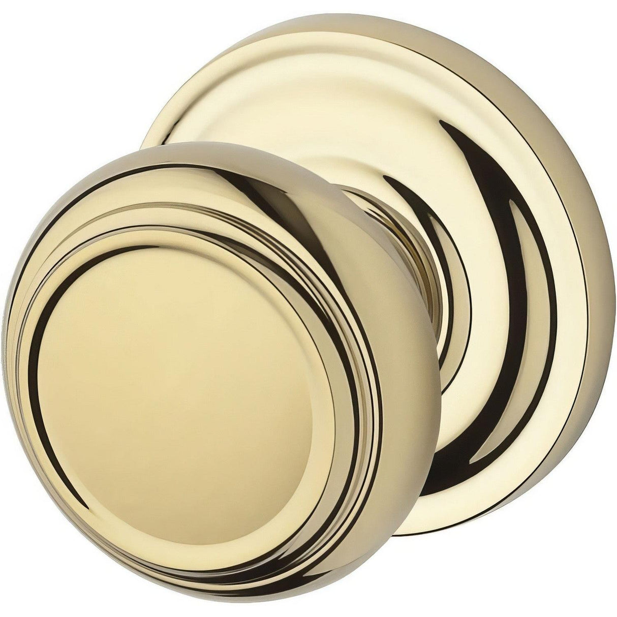 Baldwin ENTRATRR003 EN.TRA.TRR Traditional Keyed Entry Single Cylinder Knobset Polished Brass