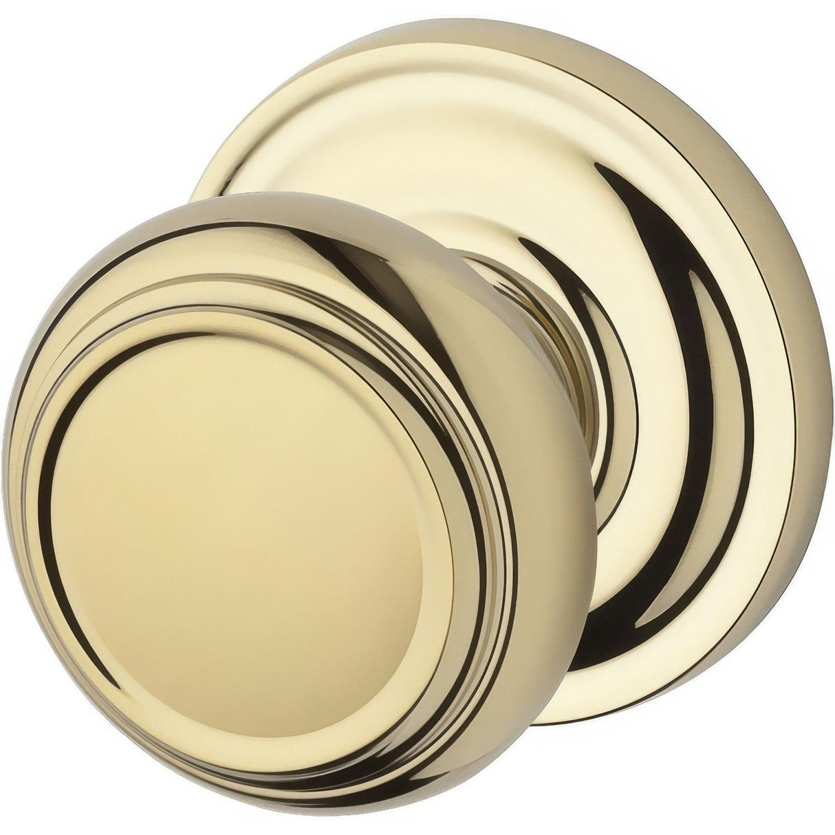 Baldwin FDTRATRR003 FD.TRA.TRR Traditional Dummy Knobset Polished Brass