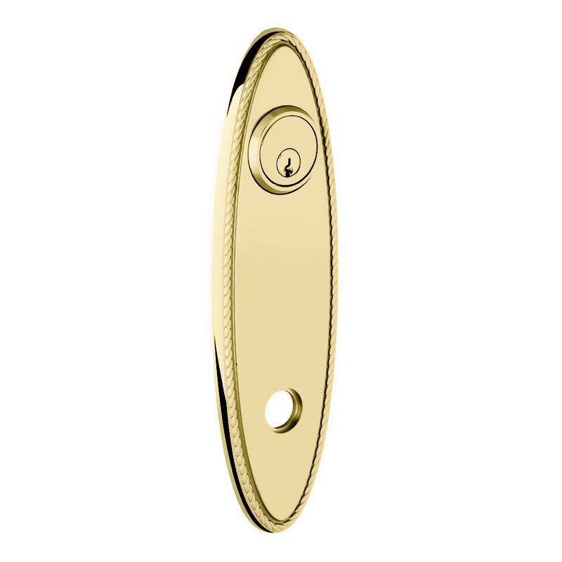 Baldwin R044060IDM R044.IDM Individual 10.75" Height Oval Rope Dummy Rosette Satin Brass and Brown