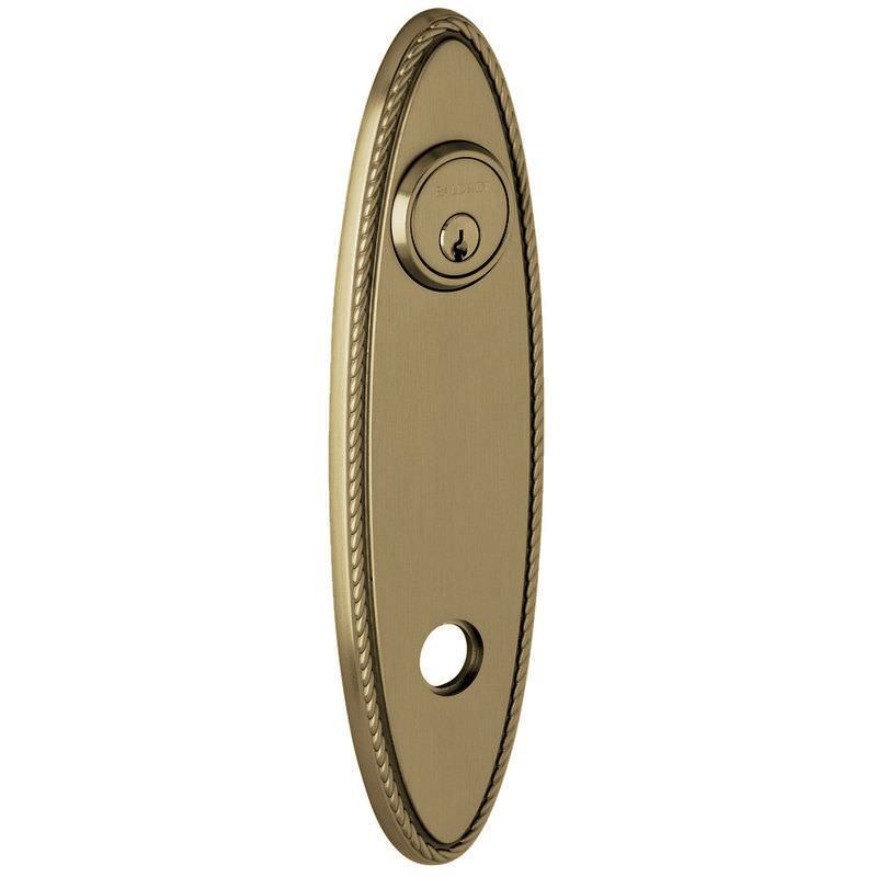 Baldwin R044264FD R044.FD Pair of 10.75" Height Oval Rope Dummy Rosettes Satin Chrome
