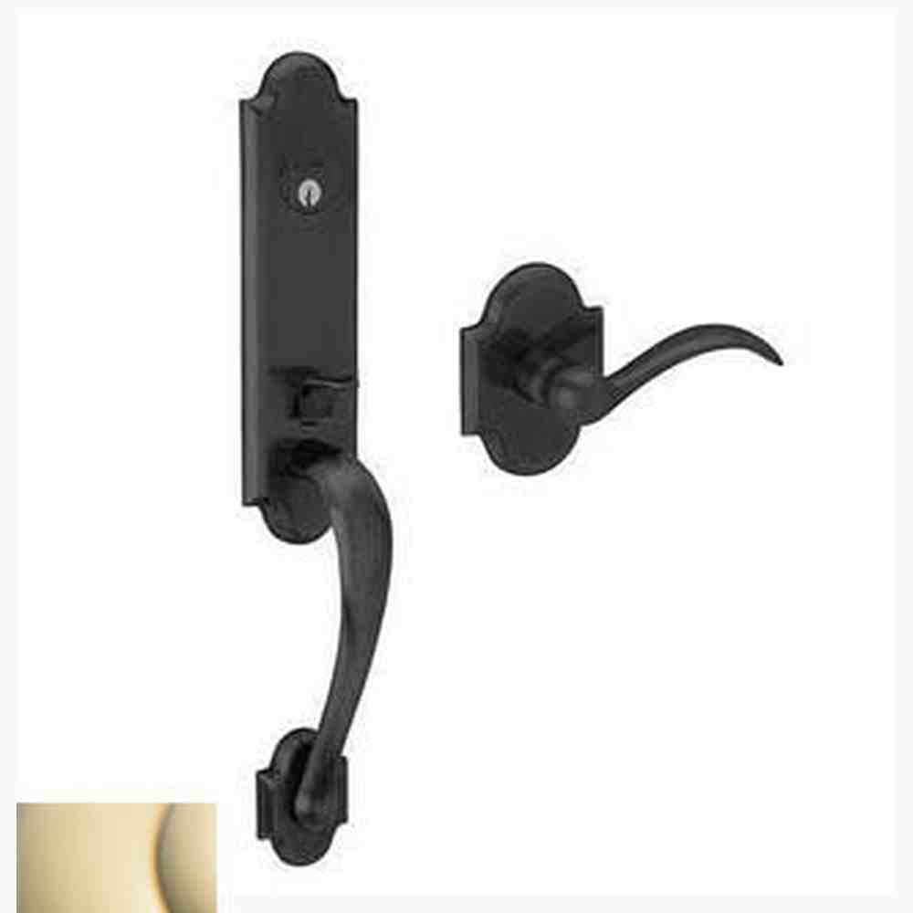 Baldwin 85354003ACRH lifetime polished brass handleset trim pack