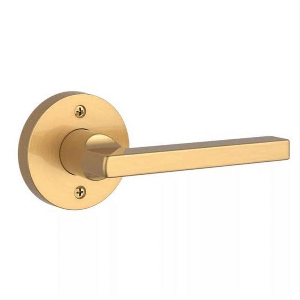 Baldwin HDSQUCRR044 HDSQUCRR Square Individual Dummy Door Lever Satin Brass