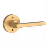 Baldwin HDSQUCRR044 HDSQUCRR Square Individual Dummy Door Lever Satin Brass