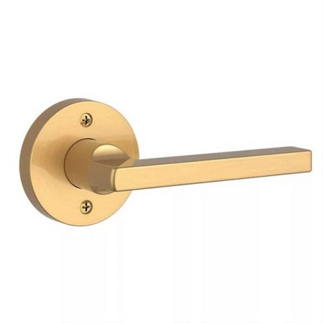 Baldwin HDSQUCRR044 HDSQUCRR Square Individual Dummy Door Lever Satin Brass