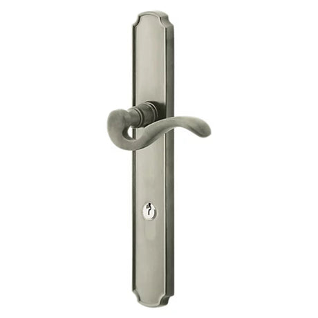 Baldwin MP002056FDP4 Bismark multi-point passage door trim with lever handles in lifetime satin nickel finish