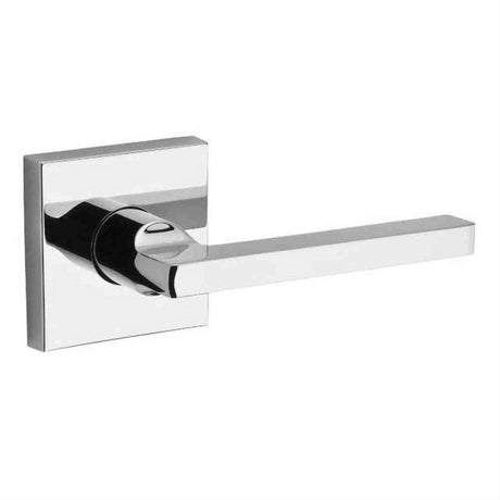 Baldwin PSSQUCSR260 PSSQUCSR Passage Door Lever Set with Contemporary Square Rosette Polished Chrome