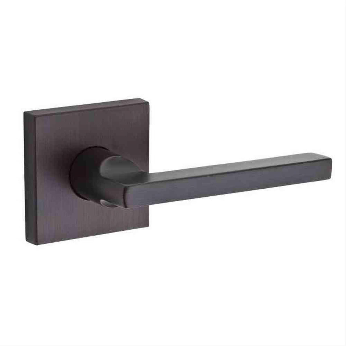 Baldwin PVSQUCSR112 PVSQUCSR Square Privacy Door Lever Set with Contemporary Square Rosette Venetian Bronze
