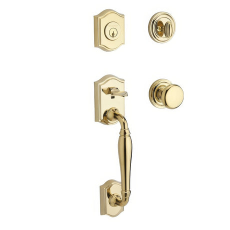 Baldwin SCWESXROUTRR003 Westcliff Single Cylinder Handleset Polished Brass