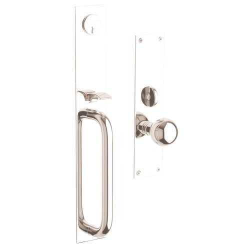 Baldwin 6540055FD lifetime polished nickel handleset trim pack
