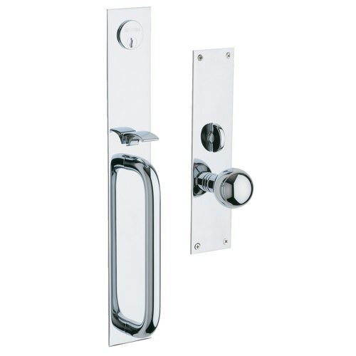 Baldwin 6540260ENTR polished chrome 6540.entr san diego single cylinder mortise handleset trim set