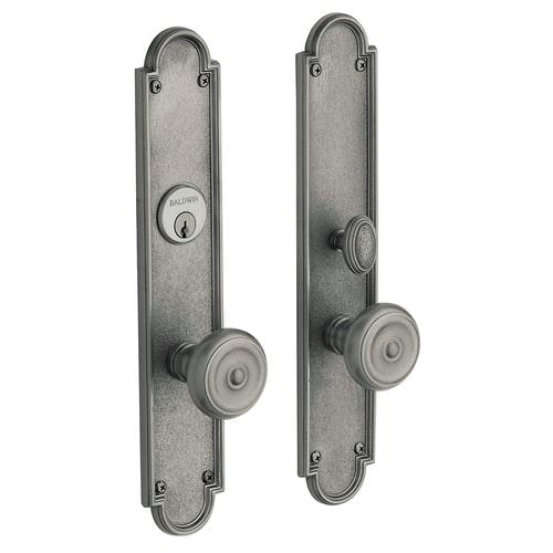 Baldwin 6541151ENTR antique nickel handleset trim pack