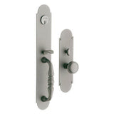 Baldwin 6543060FD satin brass and brown handleset trim pack