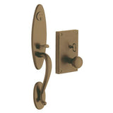 Baldwin 6549050RENT 6549.RENT Williamsburg Right Hand Single Cylinder Mortise Handleset Trim Set Satin Brass and Black