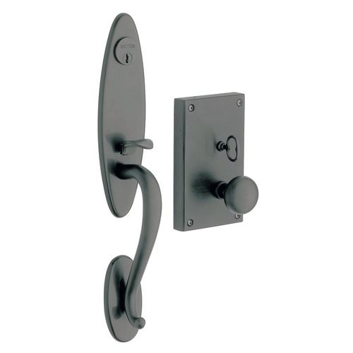 Baldwin 6549151RENT 6549.RENT Williamsburg Right Hand Single Cylinder Mortise Handleset Trim Set Antique Nickel