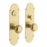 Baldwin 6555060ENTR satin brass and brown handleset trim pack