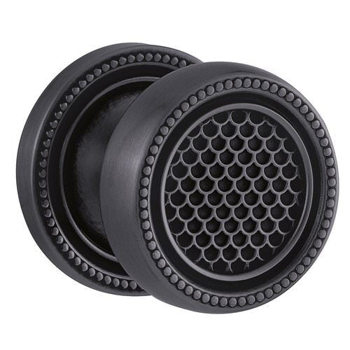 Baldwin K004050MR satin brass and black dummy door knob