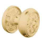Baldwin K005060MR K005 Pair of Estate Knobs Satin Brass and Brown