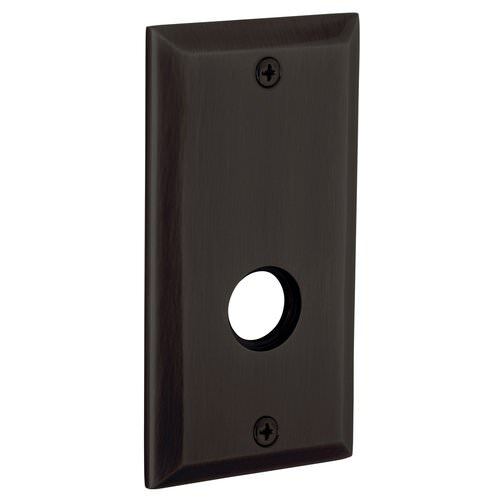 Baldwin R034031LPV R034.LPV Individual 5.25" Height Square Left Hand Privacy Rosette Non Lacquered Brass
