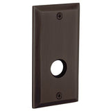 Baldwin R034060PV R034.PV Pair of 5.25" Height Square Privacy Rosettes Satin Brass and Brown
