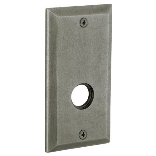 Baldwin R034452LPV R034.LPV Individual 5.25" Height Square Left Hand Privacy Rosette Distressed Antique Nickel