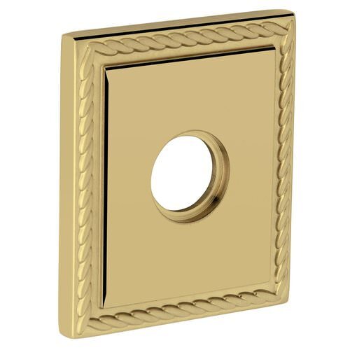Baldwin R036034IDM R036.IDM Individual 3.225" Height Square Rope Dummy Rosette Lacquered Vintage Brass