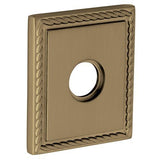 Baldwin R036190PS R036.PS Pair of 3.225" Height Square Rope Passage Rosettes Satin Black
