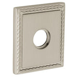 Baldwin R036050PS R036.PS Pair of 3.225" Height Square Rope Passage Rosettes Satin Brass and Black