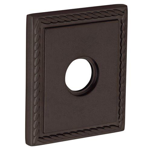 Baldwin R036412PS R036.PS Pair of 3.225" Height Square Rope Passage Rosettes Distressed Venetian Bronze