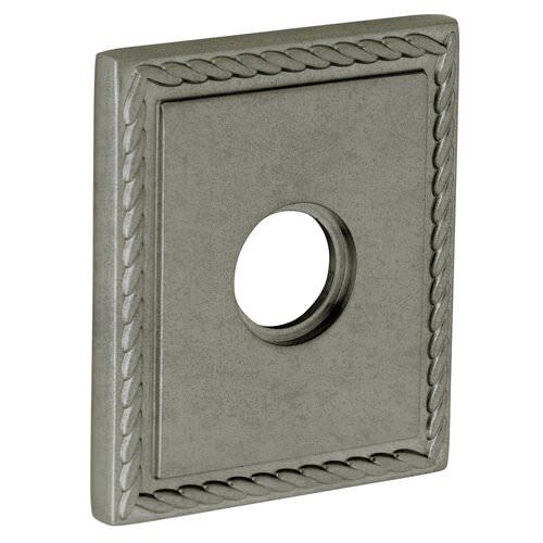 Baldwin R036452IDM R036.IDM Individual 3.225" Height Square Rope Dummy Rosette Distressed Antique Nickel