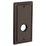 Baldwin R037060IDM R037.IDM Individual 5.25" Height Square Rope Dummy Rosette Satin Brass and Brown