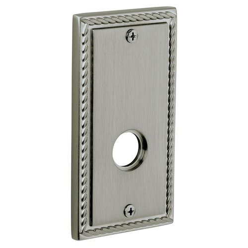 Baldwin R037151IPS R037.IPS Individual 5.25" Height Square Rope Passage Rosette Antique Nickel