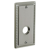Baldwin R037151LPV R037.LPV Individual 5.25" Height Square Rope Left Hand Privacy Rosette Antique Nickel