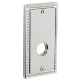 Baldwin R037040PS R037.PS Pair of 5.25" Height Square Rope Passage Rosettes Satin Brass