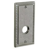Baldwin R037452LPV R037.LPV Individual 5.25" Height Square Rope Left Hand Privacy Rosette Distressed Antique Nickel