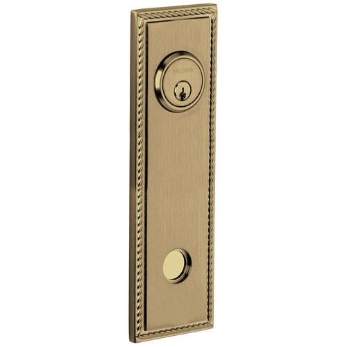 Baldwin R038031IDM R038.IDM Individual 9.4" Height Square Rope Dummy Rosette Non Lacquered Brass