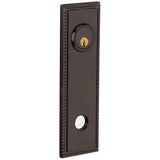 Baldwin R038412LPV R038.LPV Individual 9.4" Height Square Rope Left Hand Privacy Rosette Distressed Venetian Bronze