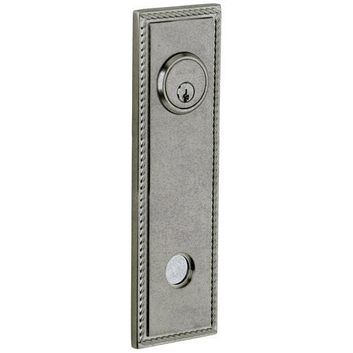 Baldwin R038452IPS R038.IPS Individual 9.4" Height Square Rope Passage Rosette Distressed Antique Nickel