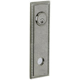 Baldwin R038452RPV R038.RPV Individual 9.4" Height Square Rope Right Hand Privacy Rosette Distressed Antique Nickel