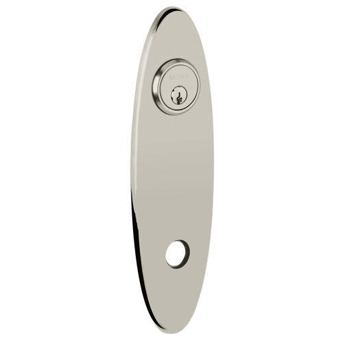 Baldwin R041003LPV R041.LPV Individual 10.75" Height Oval Left Hand Privacy Rosette Lifetime Polished Brass
