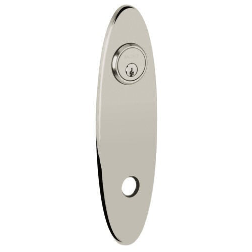 Baldwin R041003PV R041.PV Pair of 10.75" Height Oval Privacy Rosettes Lifetime Polished Brass