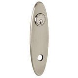 Baldwin R041055RPV R041.RPV Individual 10.75" Height Oval Right Hand Privacy Rosette Lifetime Polished Nickel