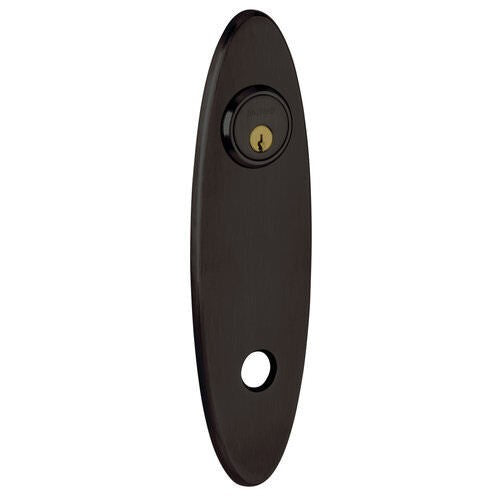 Baldwin R041031ENTR R041.ENTR Pair of 10.75" Height Oval Entry Kit Rosettes Non Lacquered Brass