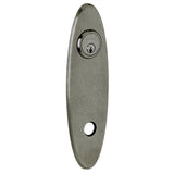 Baldwin R041452RPV R041.RPV Individual 10.75" Height Oval Right Hand Privacy Rosette Distressed Antique Nickel