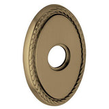 Baldwin R042190FD R042.FD Pair of 3.8" Height Oval Rope Dummy Rosettes Satin Black