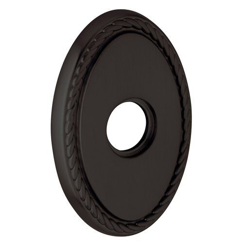 Baldwin R042031FD R042.FD Pair of 3.8" Height Oval Rope Dummy Rosettes Non Lacquered Brass