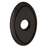 Baldwin R042031FD R042.FD Pair of 3.8" Height Oval Rope Dummy Rosettes Non Lacquered Brass