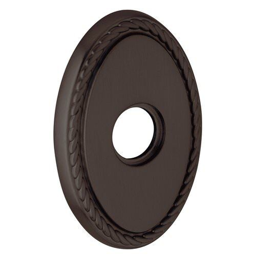 Baldwin R042060FD R042.FD Pair of 3.8" Height Oval Rope Dummy Rosettes Satin Brass and Brown