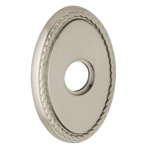 Baldwin R042050FD R042.FD Pair of 3.8" Height Oval Rope Dummy Rosettes Satin Brass and Black